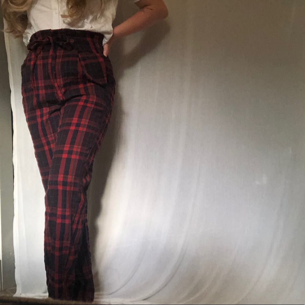 tartan cloth pants